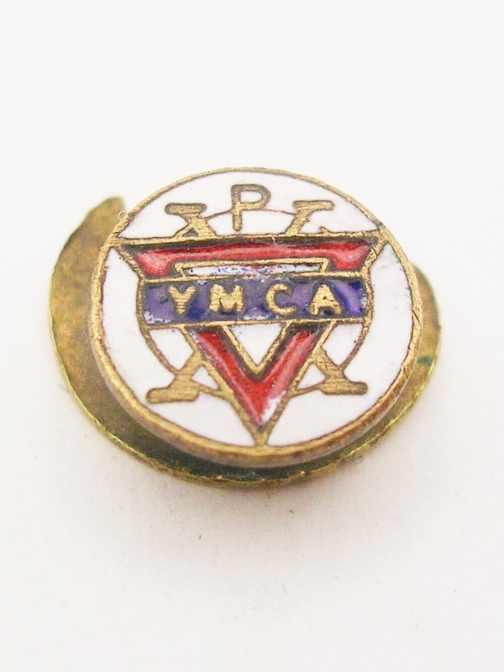 Vintage YMCA enamel Button Young Men's Christian Association